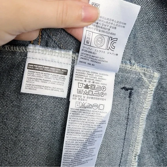 Levi’s • Trucker Jacket denim blue jean Rinse Dark Wash indigo classic - Picture 8 of 12